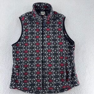 L.L. Bean Women's Nordic Pattern Fleece Vest - Vintage